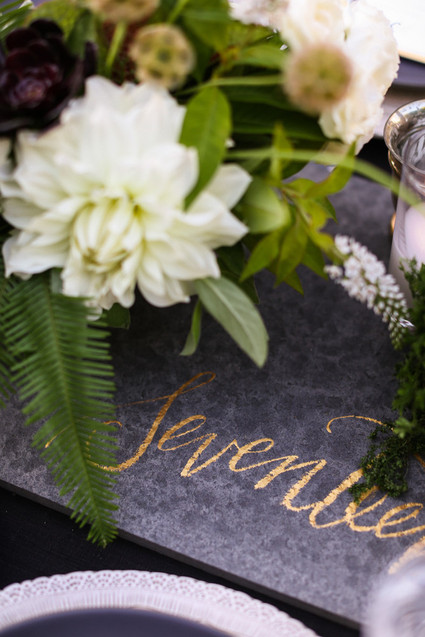 Modern California wedding calligraphy