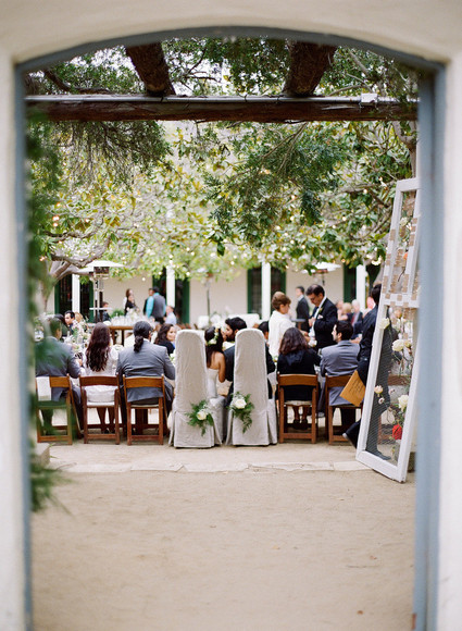 California garden wedding reception