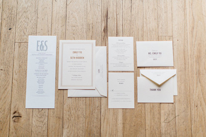 Vintage wedding invitation suite