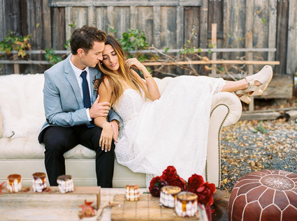 Fall wedding portrait