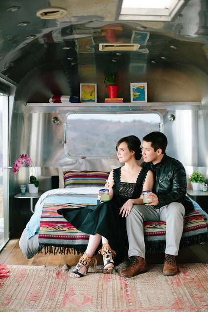 Malibu airstream engagement session