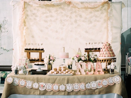 Feminine pink first birthday ideas Inspiration