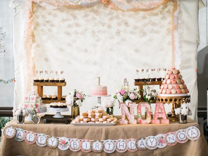 Feminine pink first birthday ideas