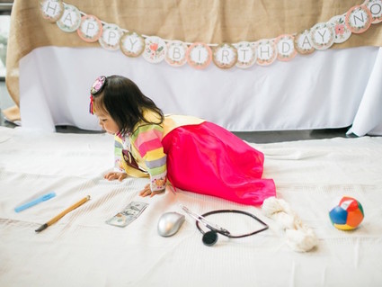 Feminine pink first birthday ideas