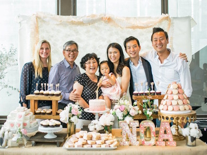 Feminine pink first birthday ideas