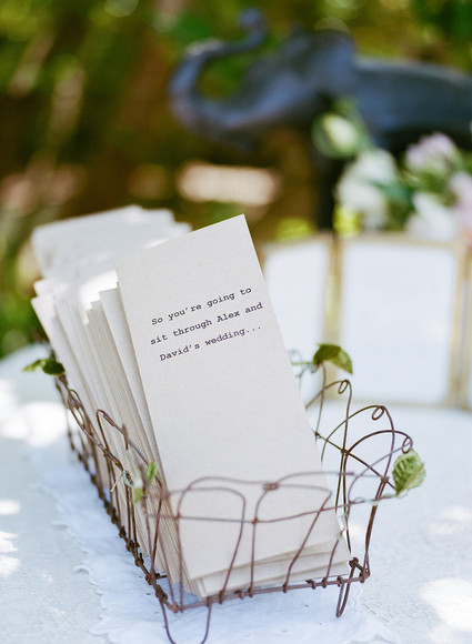 Wedding programs
