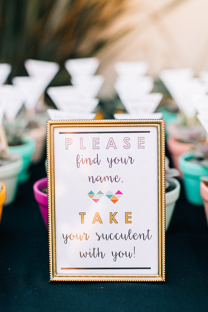Succulent escort cards Inspiration