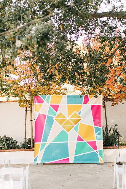 Colorful geometric backdrop