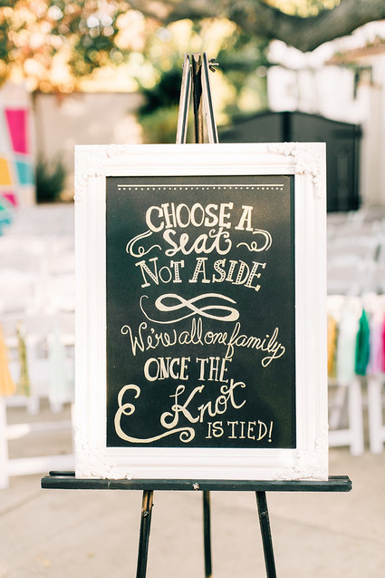 Chalkboard signage