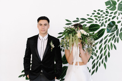 Modern wedding portrait