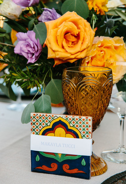 Spanish style wedding florals