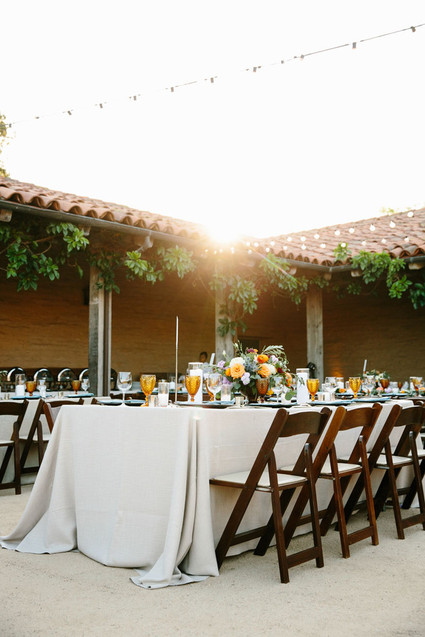 Spanish style wedding tablescape