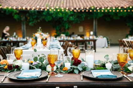 Spanish style wedding tablescape