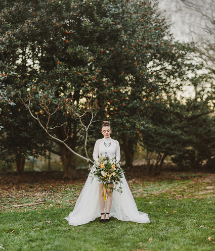 Edgy fall elopement inspiration