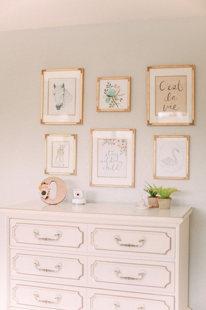 vintage french girls nursery