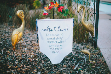 Flamingo wedding decor
