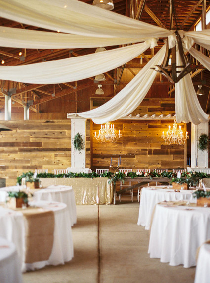Rustic California wedding reception