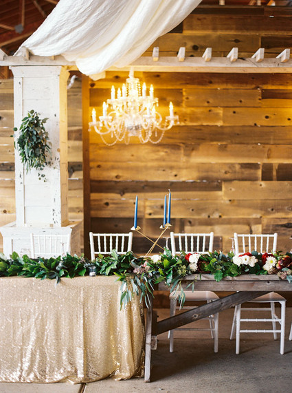 Rustic wedding tablescape