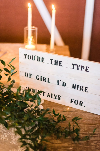 Rustic wedding signage