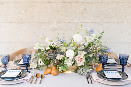 Spring wedding tablescape
