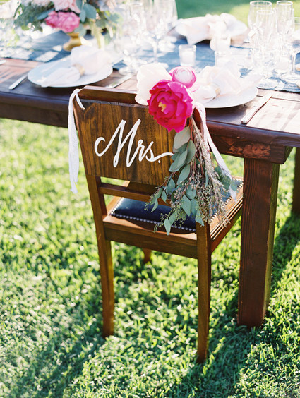 Rustic wedding signage