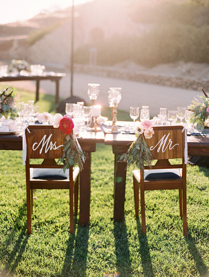 Rustic wedding signage