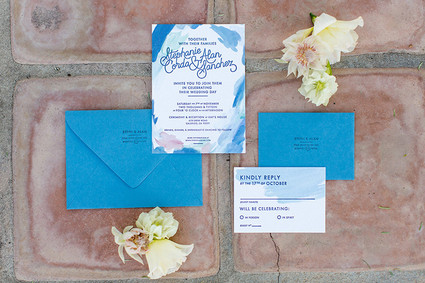 California desert wedding invitation suite