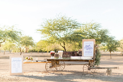 Wedding welcome table