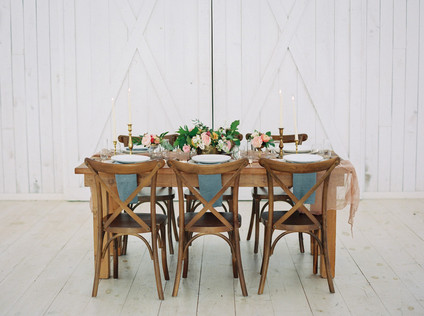 Romantic spring wedding tablescape