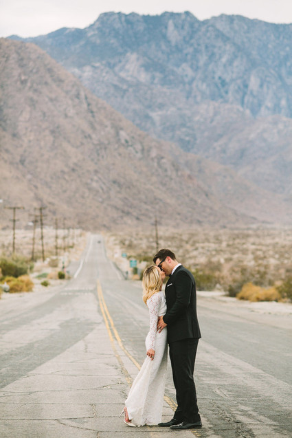 Desert wedding portrait
