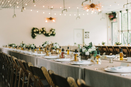 Modern desert wedding reception