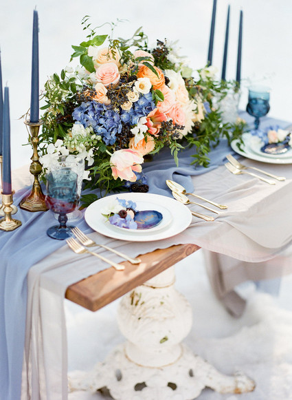Wintery blues wedding inspiration Inspiration