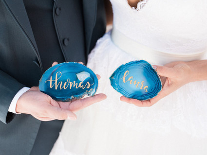 Agate place cards Inspiration