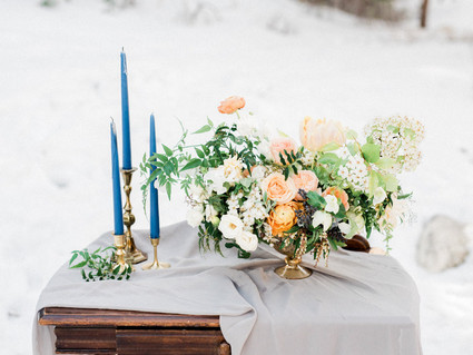 Wintery blues wedding inspiration