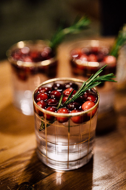 Winter wedding cocktail