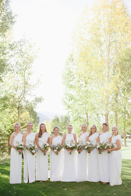 White bridesmaid dresses Inspiration