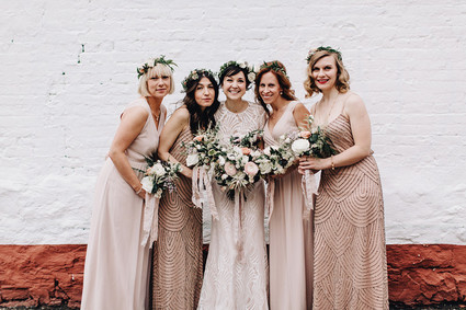 Neutral bridesmaid dresses