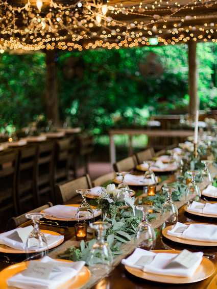 Rustic wedding tablescape