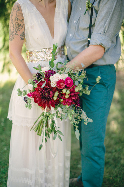 Fuchsia bridal bouquet