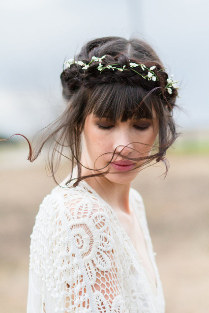 Floral braided hairstyle