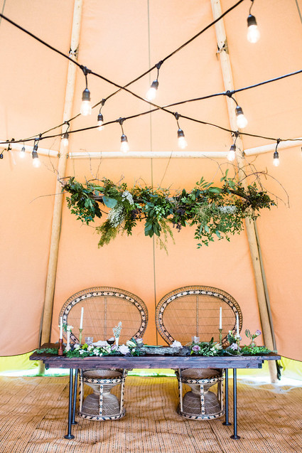 Bohemian wedding decor