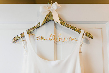 Gold glitter hanger