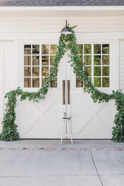Green garland ceremony arch Inspiration