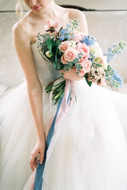 Rose quartz and serenity wedding inspiration
