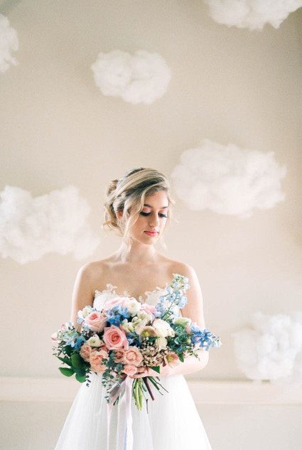 Rose quartz and serenity wedding inspiration