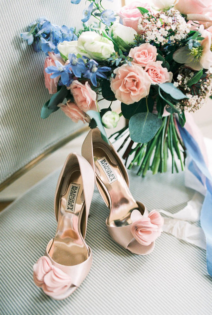 Rose quartz and serenity wedding inspiration