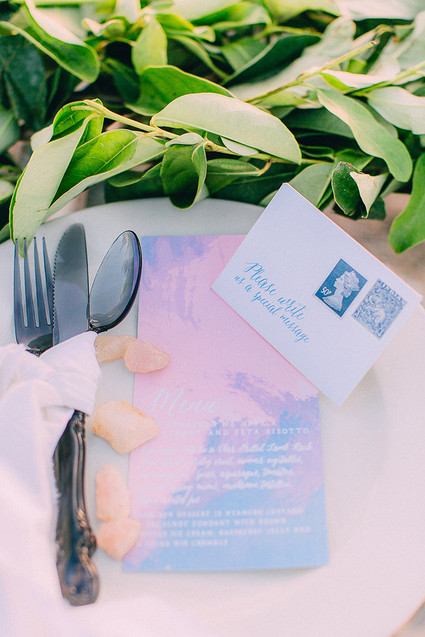 Rose quartz and serenity wedding inspiration