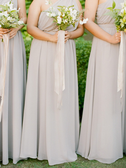 Pale grey bridesmaid dresses