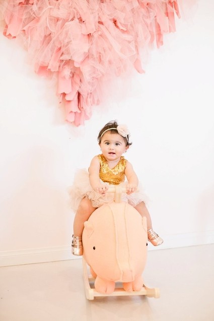 pink and gold 1st birthday Inspiration