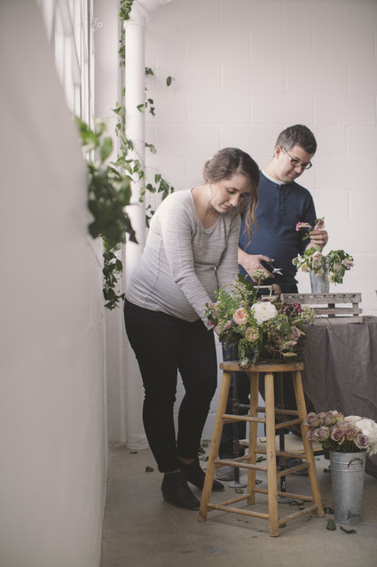 Floral studio maternity photos